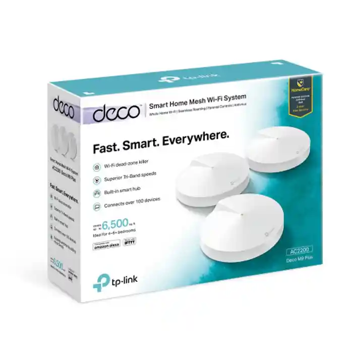 TP-Link Deco M9 Plus AC2200 (3-Pack) Tri-Band Whole Home Mesh WiFi Router